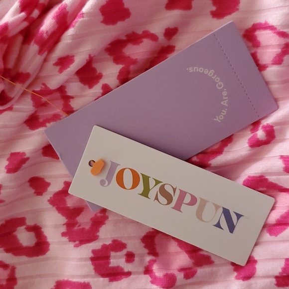 Joyspun pink ribbed heart pj's size L - Picture 3 of 8